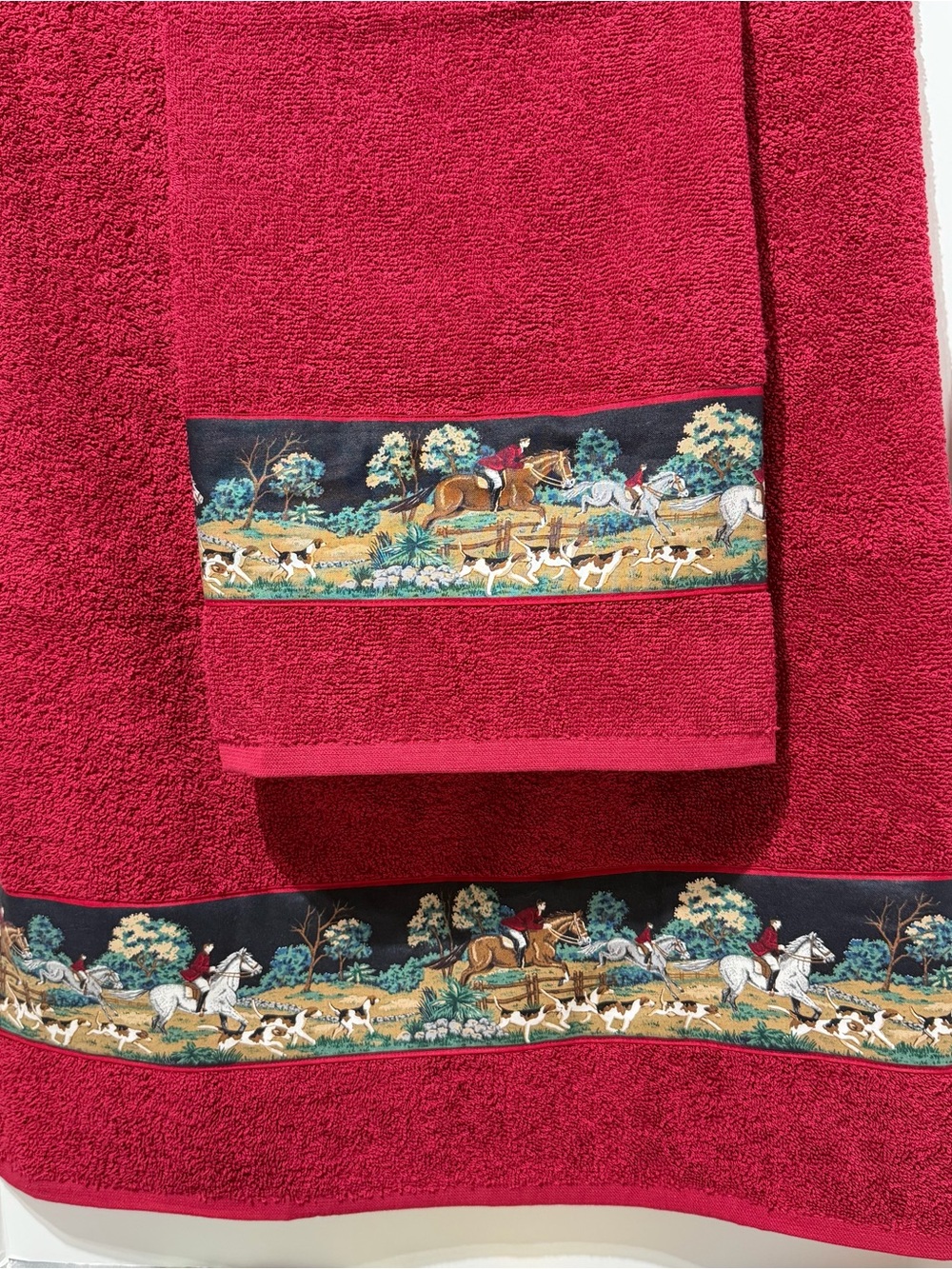 Fox Hunt bathroom towel set